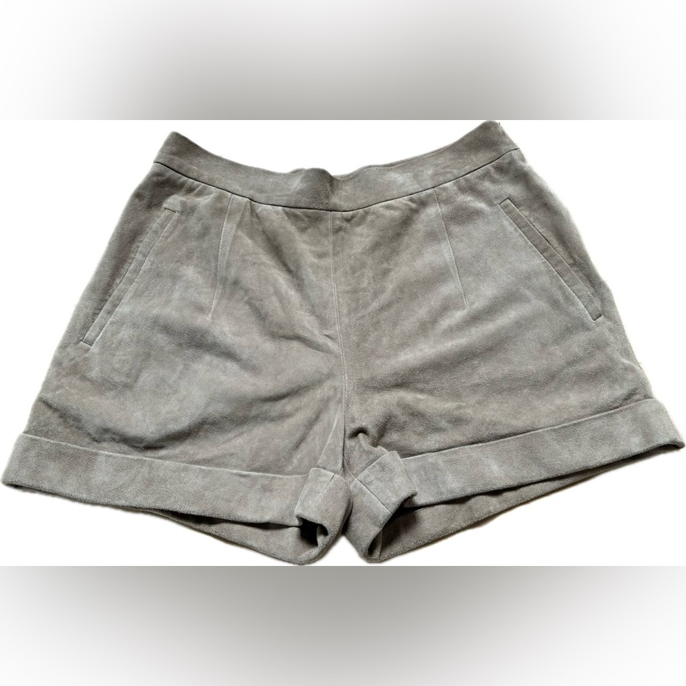BRUNELLO CUCINELLI Suede Genuine Leather Taupe Shorts